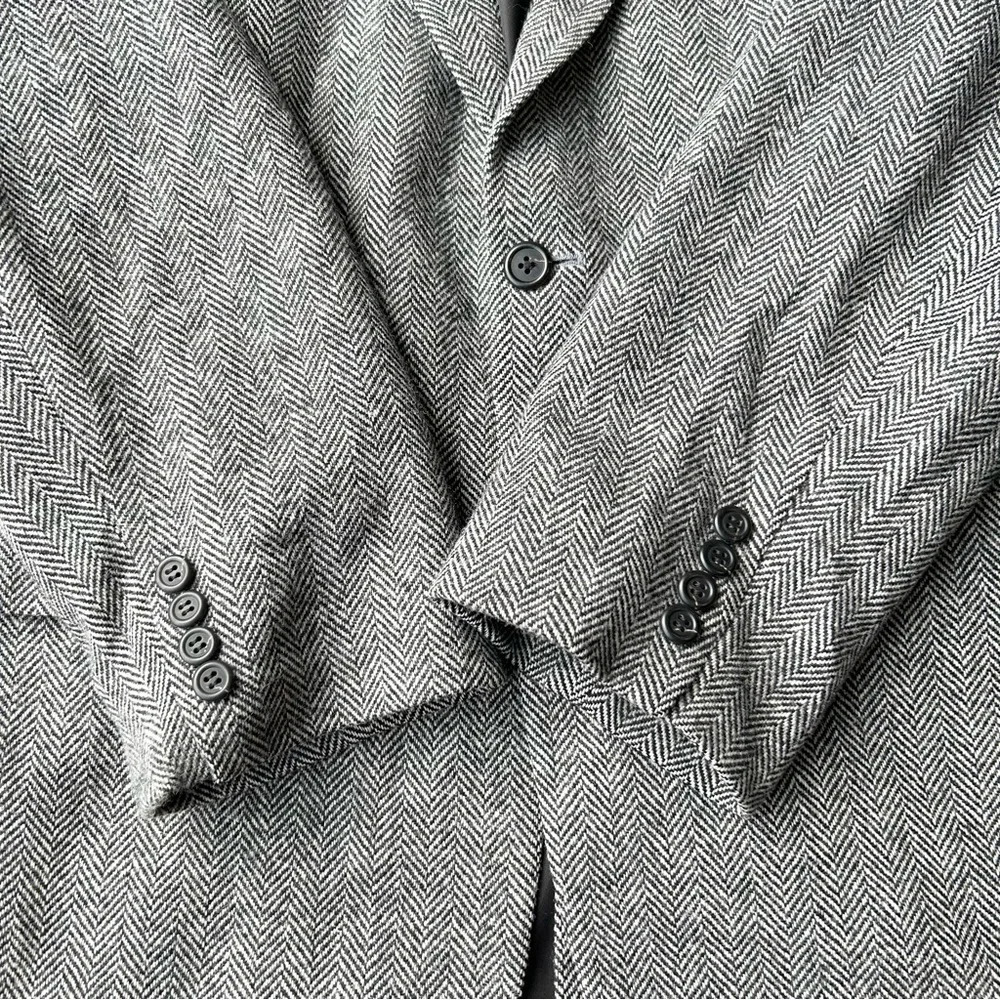 Land’s End Pure Wool Herringbone Tweed Blazer - Picture 6 of 16